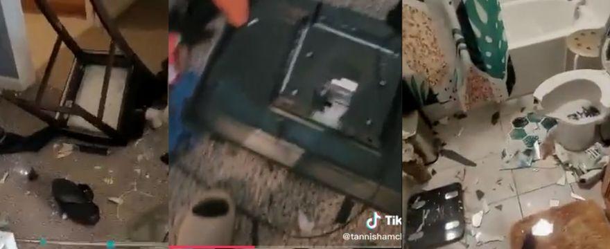 SZOK! Chłopiec zdemolował mieszkanie bo mama zabrała mu telefon FILM